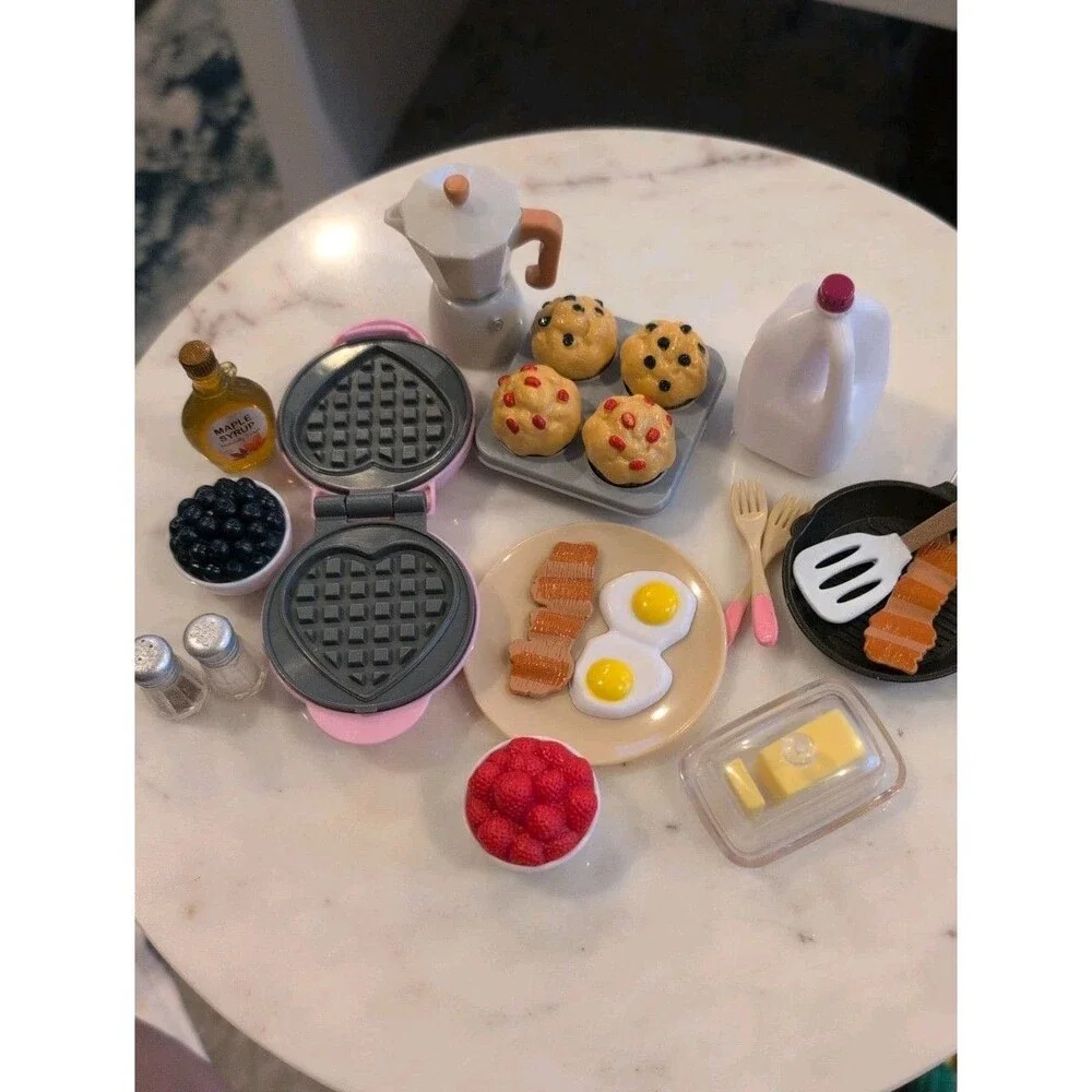 Miniatures Doll House Breakfast Buffet for Minis , dolls or American Dolls
